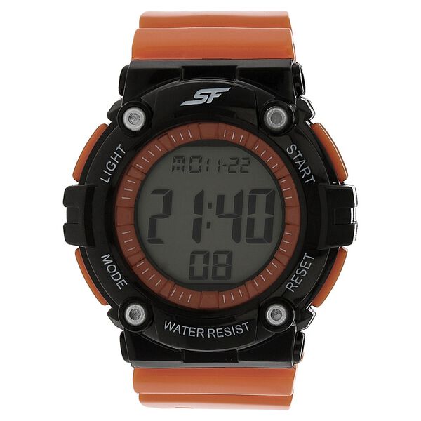 SF Digital Dial Orange Plastic Strap Watch for Men - image number 0