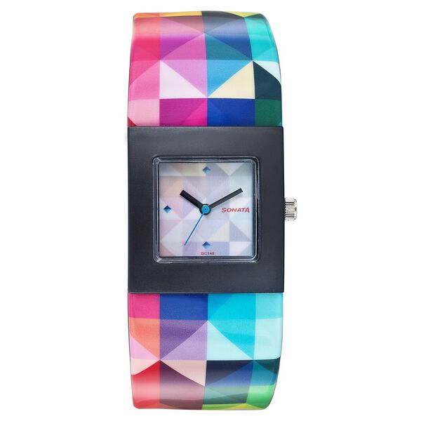 SF Quartz Analog Blue Dial Plastic Strap Watch for Women - image number 0