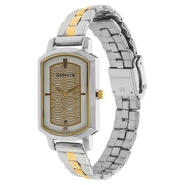 Sonata Elite Beige Dial Women Watch With Stainless Steel Strap - image number 1