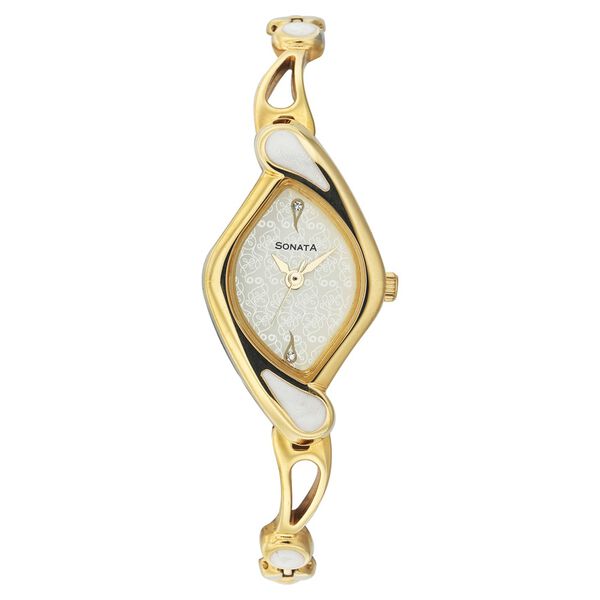 Sonata Quartz Analog Champagne Dial Strap Watch for Women - image number 0