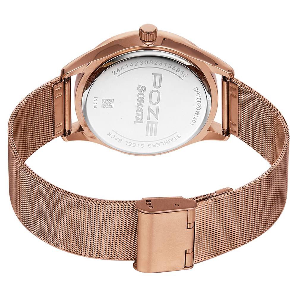 Rose gold best sale dial men's watch