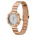 Poze Poze Quartz Analog White Dial Rose Gold Stainless Steel Strap Watch For Women - image number 4