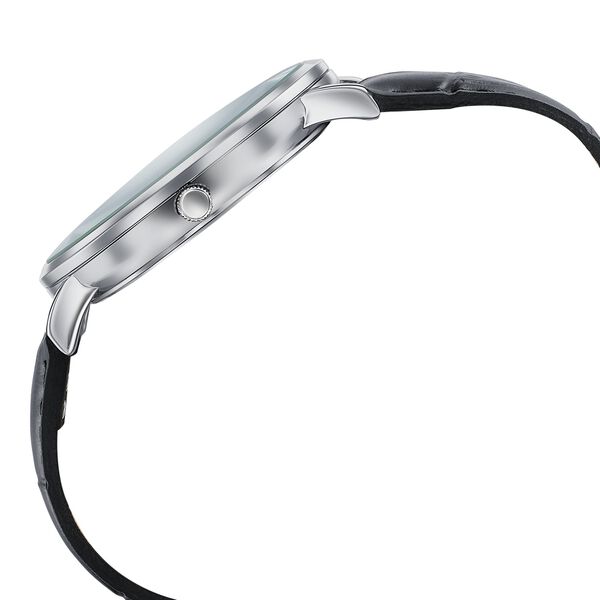 Sonata Verve Quartz Analog Silver Dial Black Leather Strap Watch For Men - image number 4