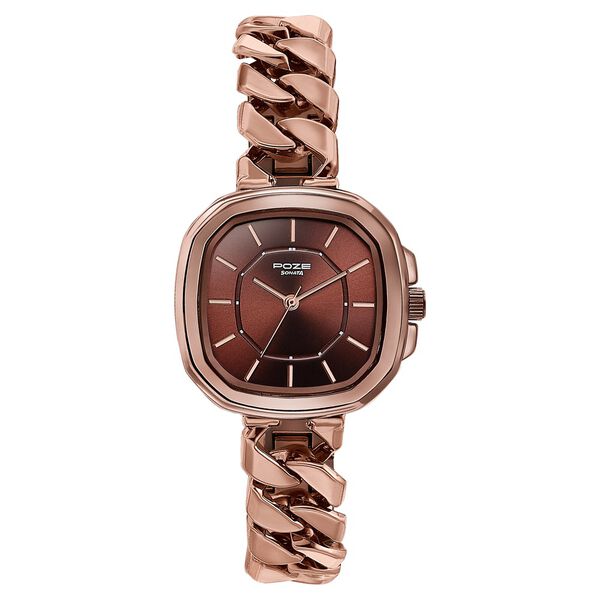 Sonata Poze Quartz Analog Brown Dial Metal Strap Watch For Women - image number 1