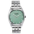 Poze By Sonata Quartz Analog Green Dial Silver Metal Strap Watch For Men - image number 1
