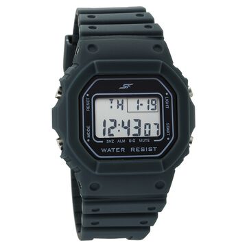 SF Hexa Digital Dial Unisex Watch With Polyurethane Strap