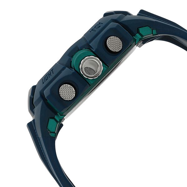 SF Ocean Series Quartz Digital Analog Digital Black Dial Blue Plastic Strap Watch For Men - image number 2
