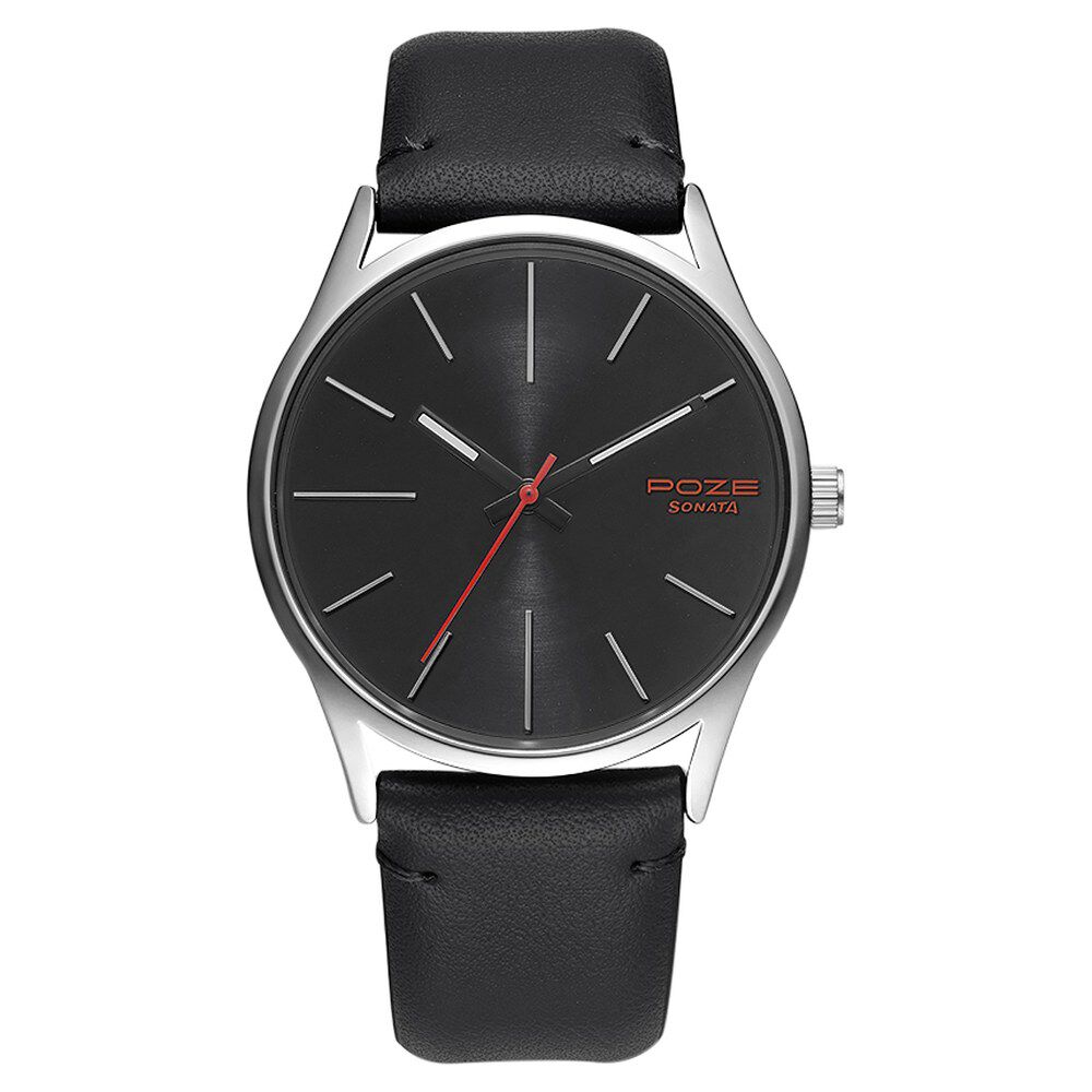 All black quartz watch deals