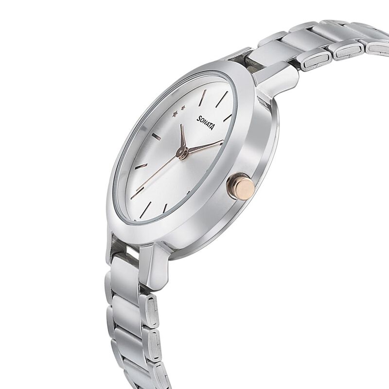 Sonata Play Silver Dial Women Watch With Stainless Steel Strap - image number 2