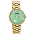Sonata Poze Quartz Analog Green Dial Golden Colour Stainless Steel Strap Watch For Women - image number 2