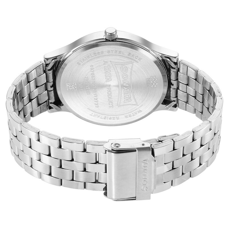 Sonata Quartz Analog with Date Silver Dial Watch for Men - image number 3