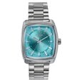 Poze Poze Quartz Analog Tiffany Blue Dial Silver Metal Strap Watch For Men - image number 1