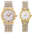 Sonata Quartz Analog Silver Dial Stainless Steel Strap Watch for Couple - image number 0