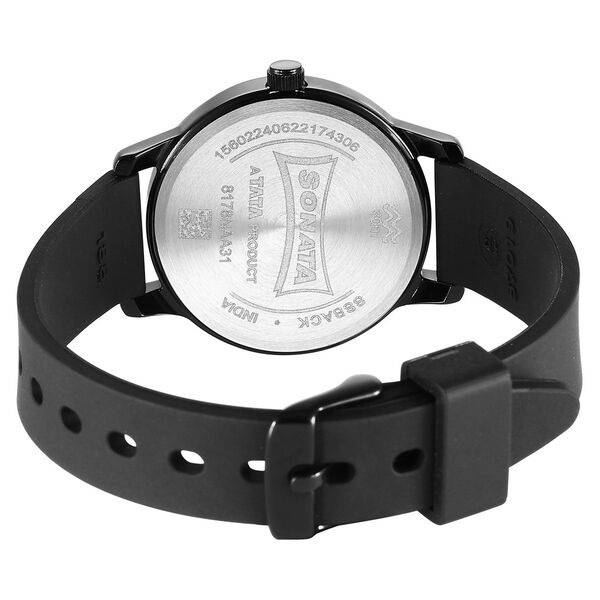 Sonata Splash Black Dial Women Watch With Plastic Strap - image number 3