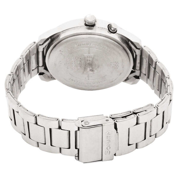 Sonata Quartz Analog Silver Dial Stainless Steel Strap Watch for Men - image number 2