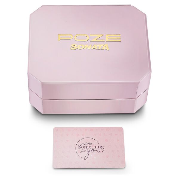 Sonata Poze Quartz Analog Pink Dial Metal Strap Watch For Women - image number 8