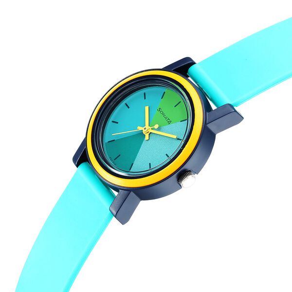 Sonata Splash Green Dial Women Watch With Plastic Strap - image number 2