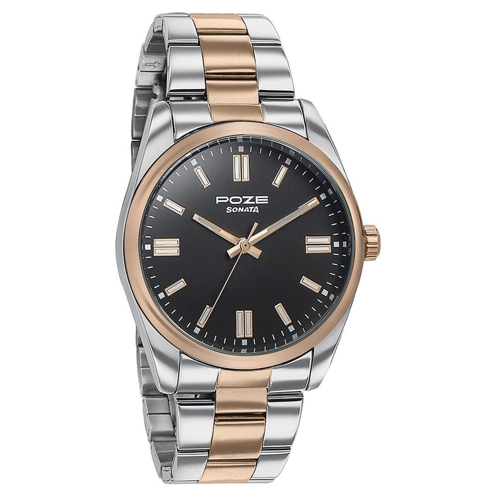 Metal analog men's watch top