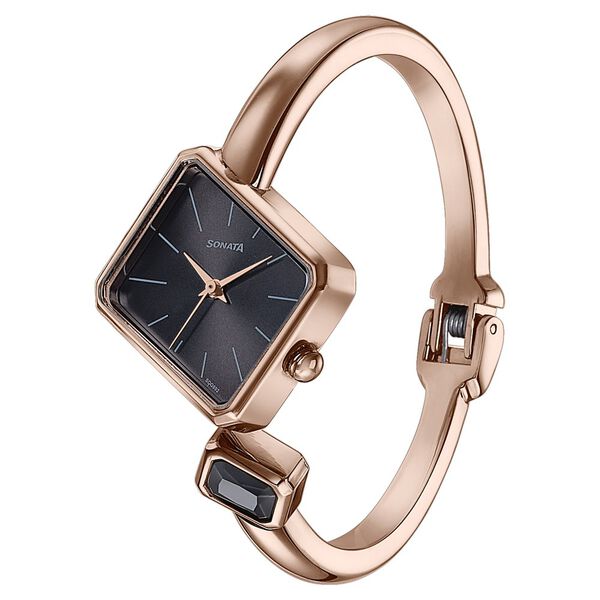 Sonata Wedding Edit Quartz Analog Black Dial Metal Strap Watch For Women - image number 3