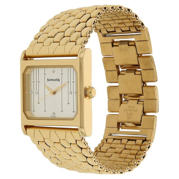 Sonata Glamors Silver Dial Women Watch With Stainless Steel Strap - image number 1