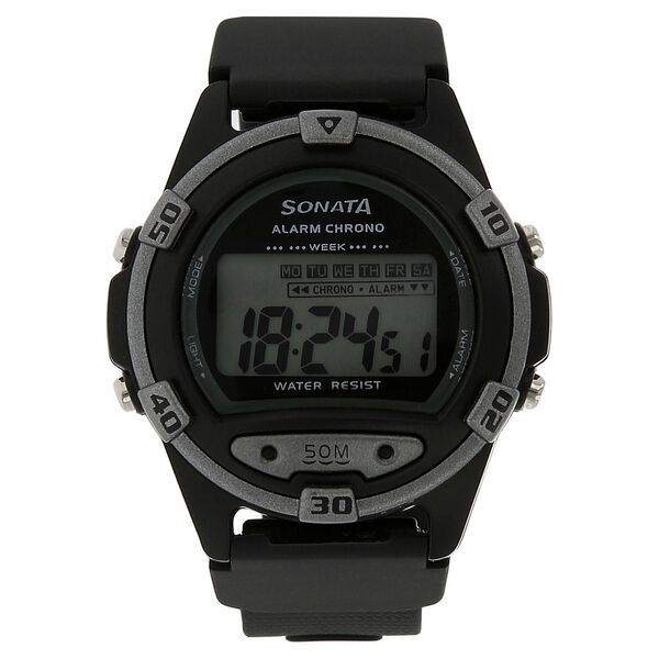 SF Digital Dial Black Plastic Strap Watch for Men - image number 0