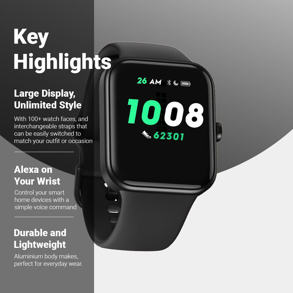 Fastrack Reflex Vox Unisex Smart Watch With Silicone Strap