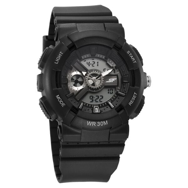 SF Unisex Classic Black Watch with Silver Accents - Timeless Elegance for Every Occasion - image number 0