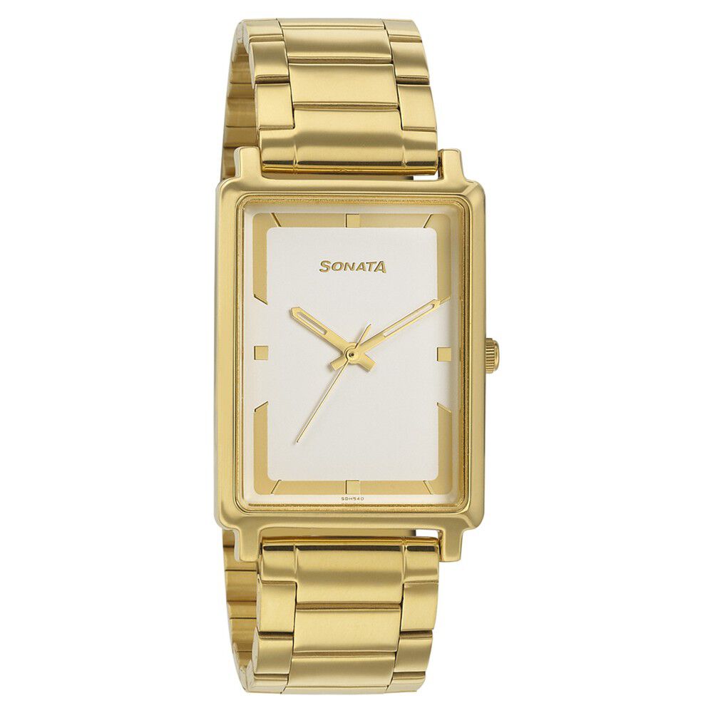 Sonata white deals dial watch