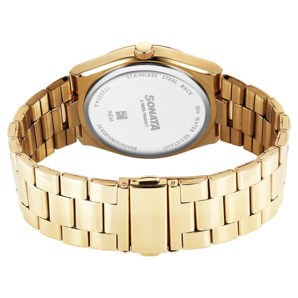 Sonata Festive Quartz Analog Silver Dial Metal Strap Watch For Men - image number 4