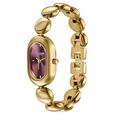 Poze By Sonata Quartz Analog Plum Dial Golden Metal Strap Watch For Women - image number 4