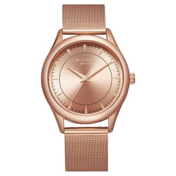 Poze by Sonata Quartz Analog Rose Gold Dial Stainless Steel Strap Watch for Men