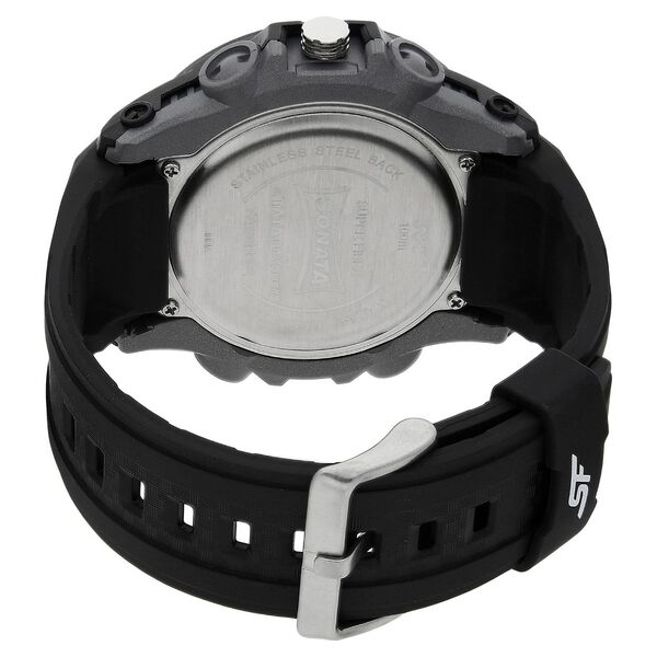 SF Quartz Analog Black Dial Plastic Strap Watch for Men - image number 3