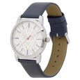 Knot White Dial Leather Strap Watch for Men - image number 2