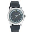 Sonata Quartz Analog Black Dial Leather Strap Watch for Men