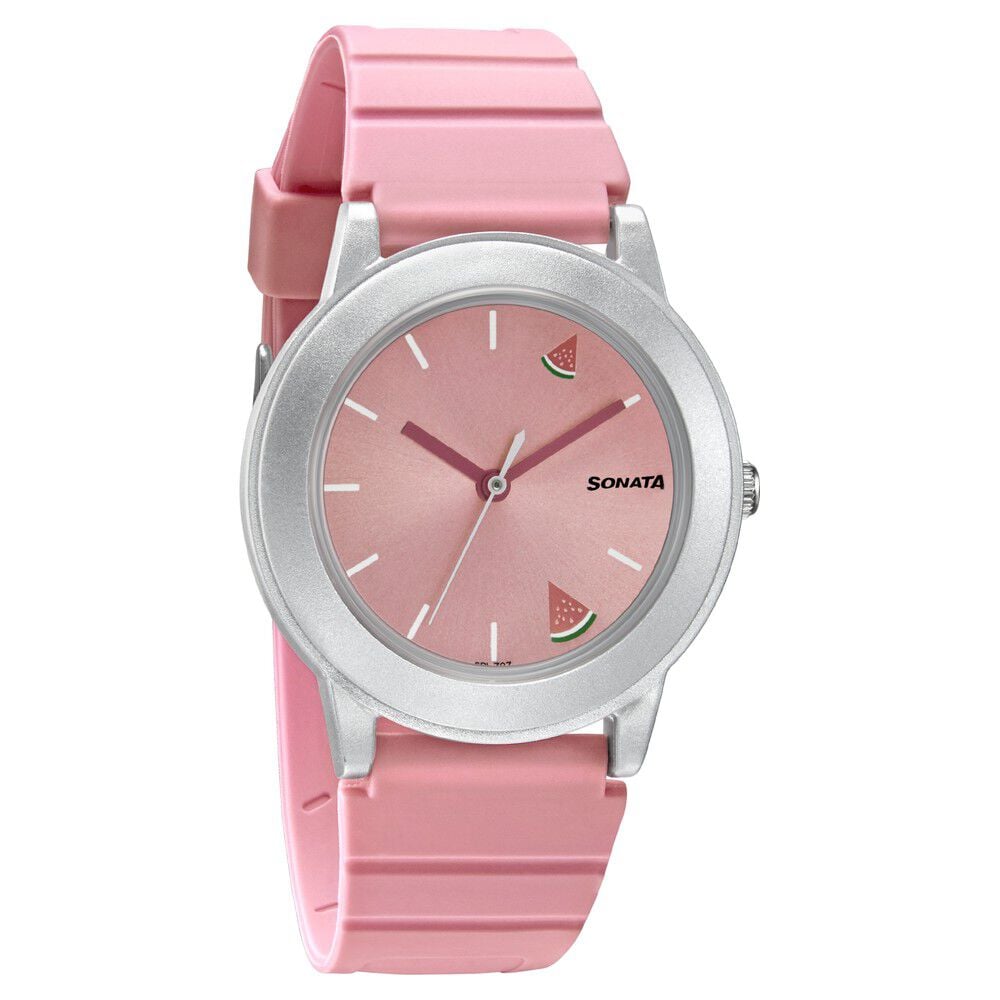 Pink colour watch for girls sales