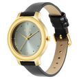 Sonata Gold Edit Grey Dial Women Watch With Leather Strap - image number 1