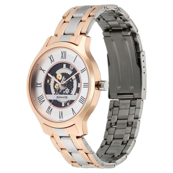 Sonata Unveil Quartz Analog Silver Dial Stainless Steel Strap Watch for Men - image number 1