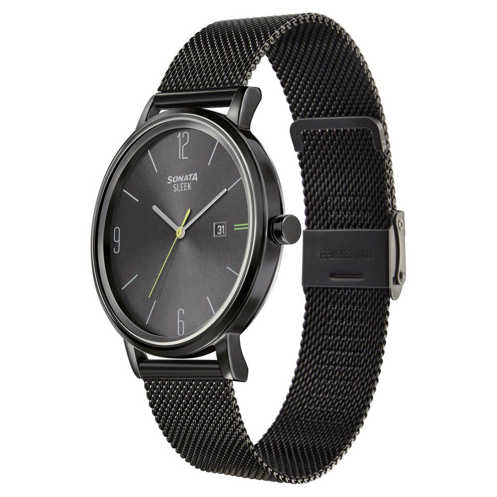 Sonic black metal watches deals