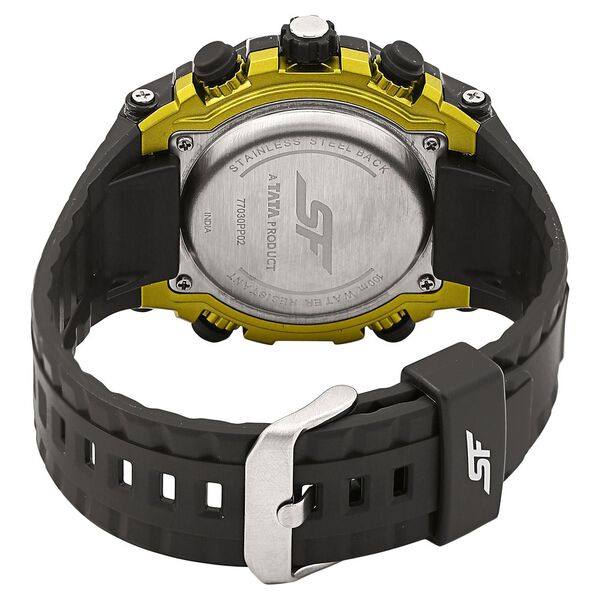 SF Quartz Analog Digital Grey Dial Plastic Strap Watch for Men - image number 3