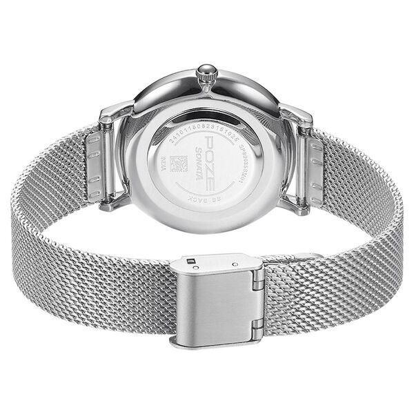 Poze by Sonata Quartz Analog Silver Dial Stainless Steel Strap Watch for Women - image number 4