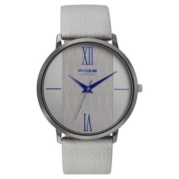 Poze by Sonata Quartz Analog Grey Dial Leather Strap Watch for Men