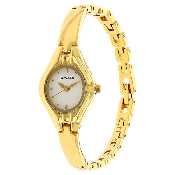 Sonata Quartz Analog White Dial Metal Strap Watch for Women - image number 1