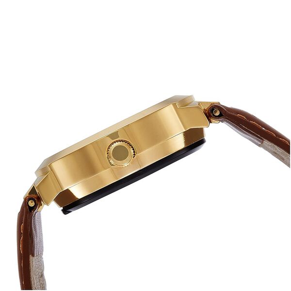 Sonata Act Safety Watch White Dial Women Watch With Leather Strap - image number 1