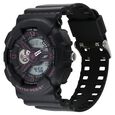 SF Dreamer Series Quartz Digital Analog Digital Black Round Dial Black Plastic Strap Watch For Men - image number 1