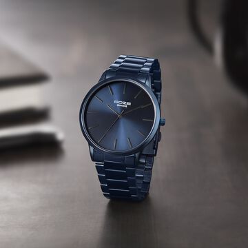 Sonata Poze Quartz Analog Blue Dial Blue Color Stainless Steel Strap Watch For Men