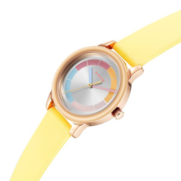 Sonata Splash Silver Dial Women Watch With Plastic Strap - image number 2
