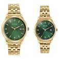 Sonata Jashn Quartz Analog Green Dial Golden Metal Strap Watch For Couple - image number 0