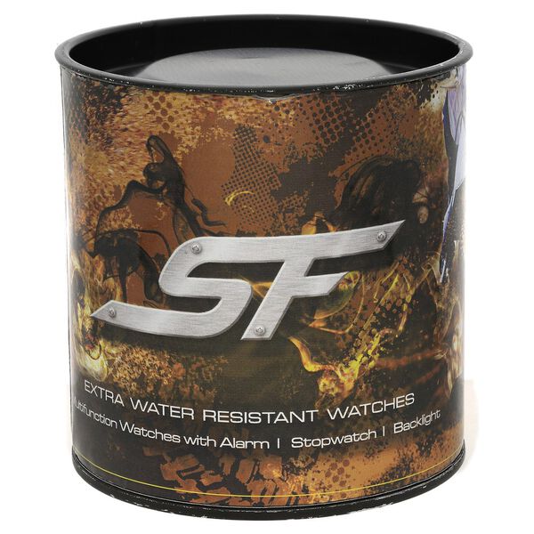 SF Quartz Analog Digital Black Dial Plastic Strap Watch for Men - image number 4