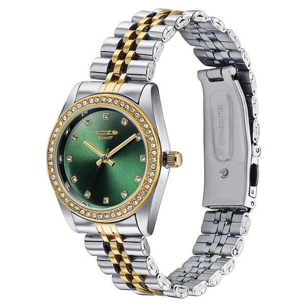 Sonata Poze Quartz Analog Green Dial Two Toned Colour Stainless Steel Strap Watch For Women - image number 4