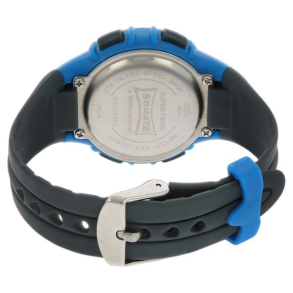 SF Digital Grey Dial Plastic Strap Unisex Watch - image number 3